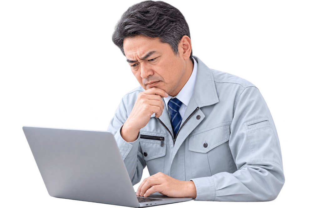 ひとりで採用を担当し、求人の前で悩む担当者